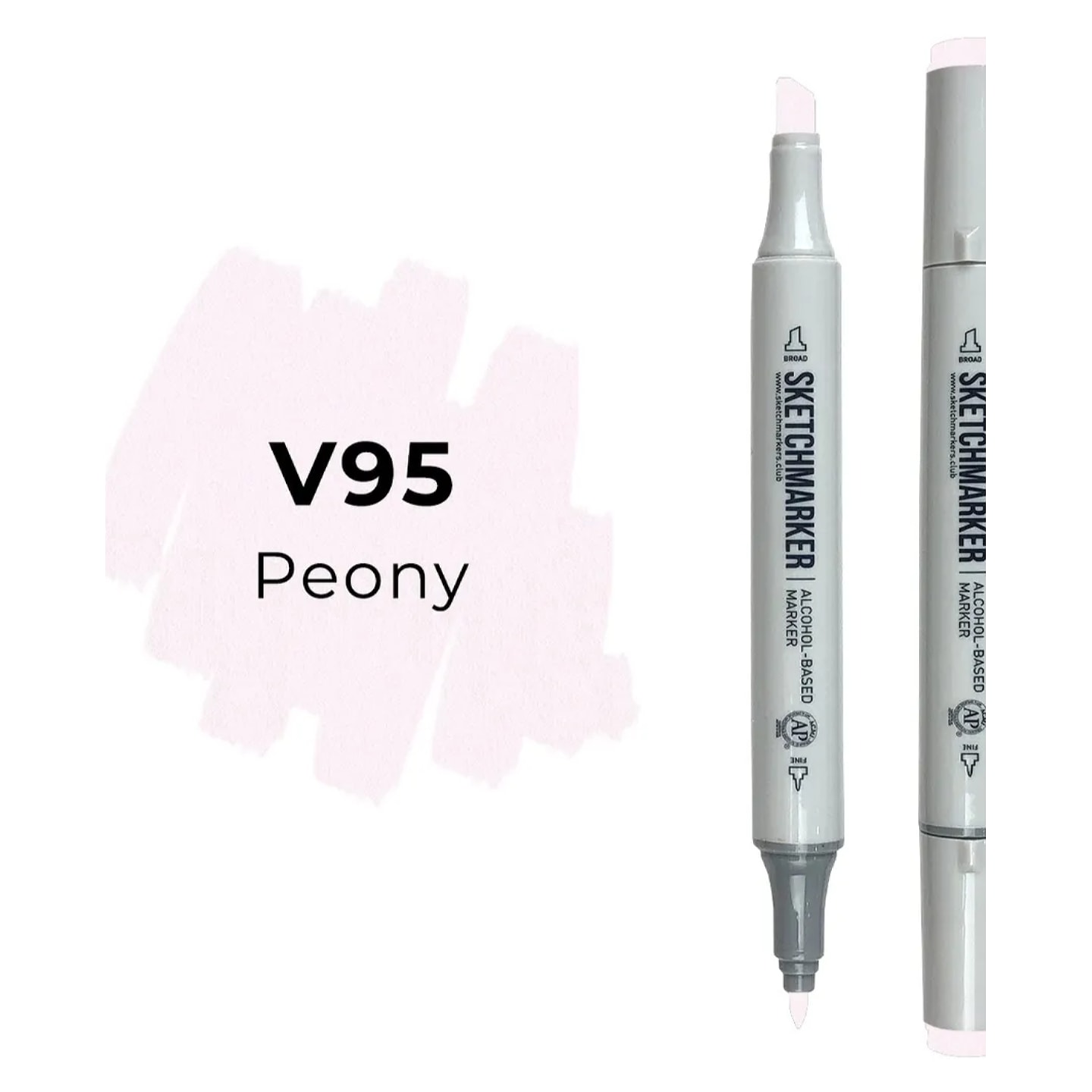 Маркер художественный "Brushmarker", двухсторонний, V95 пион