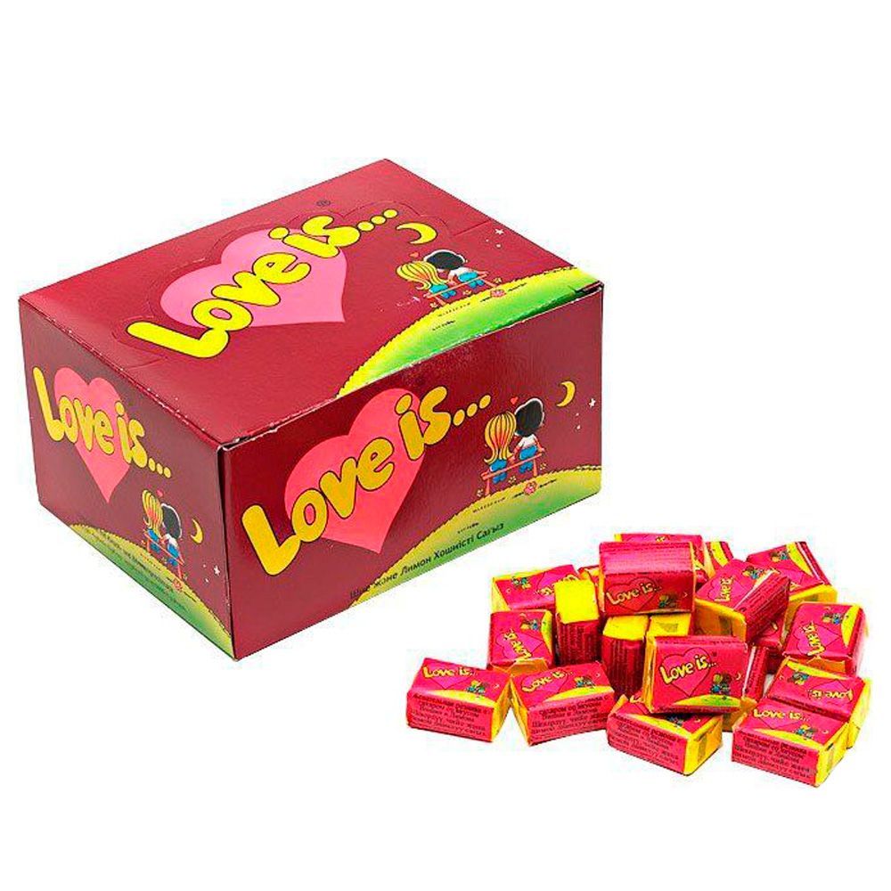 Жевательная резинка "Love is...", 4.2 г, со вкусом вишни и лимона