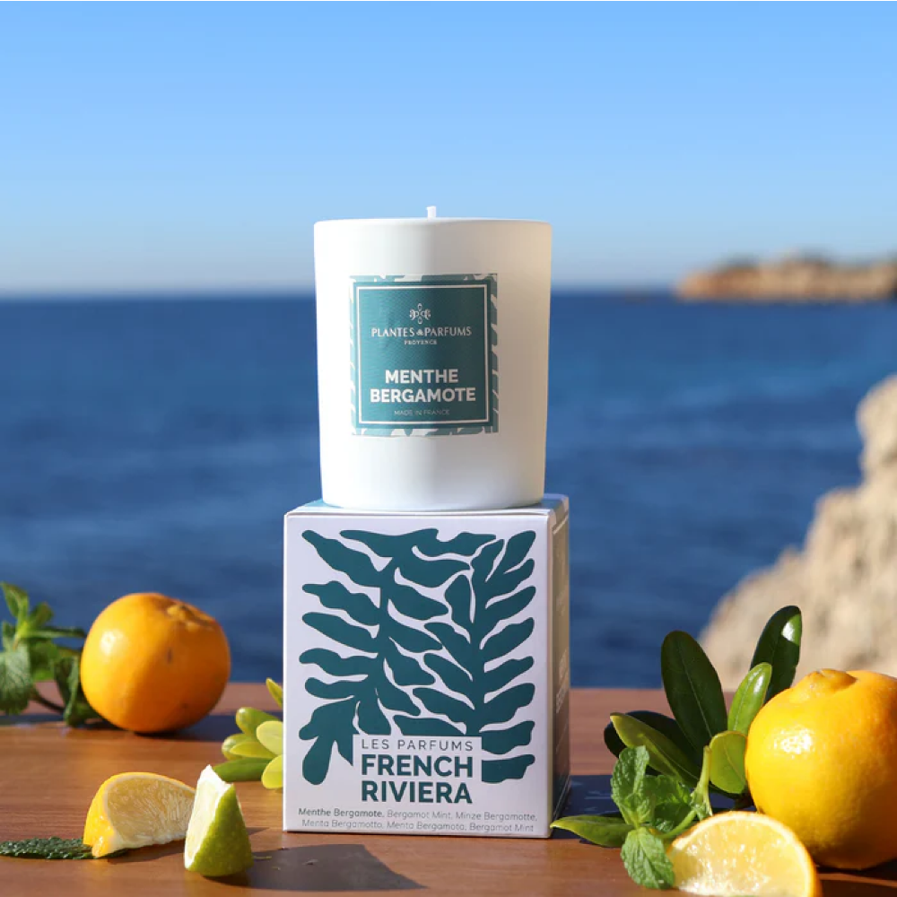 Свеча ароматическая PLANTES&PARFUMS "Bergamot Mint", 180 гр