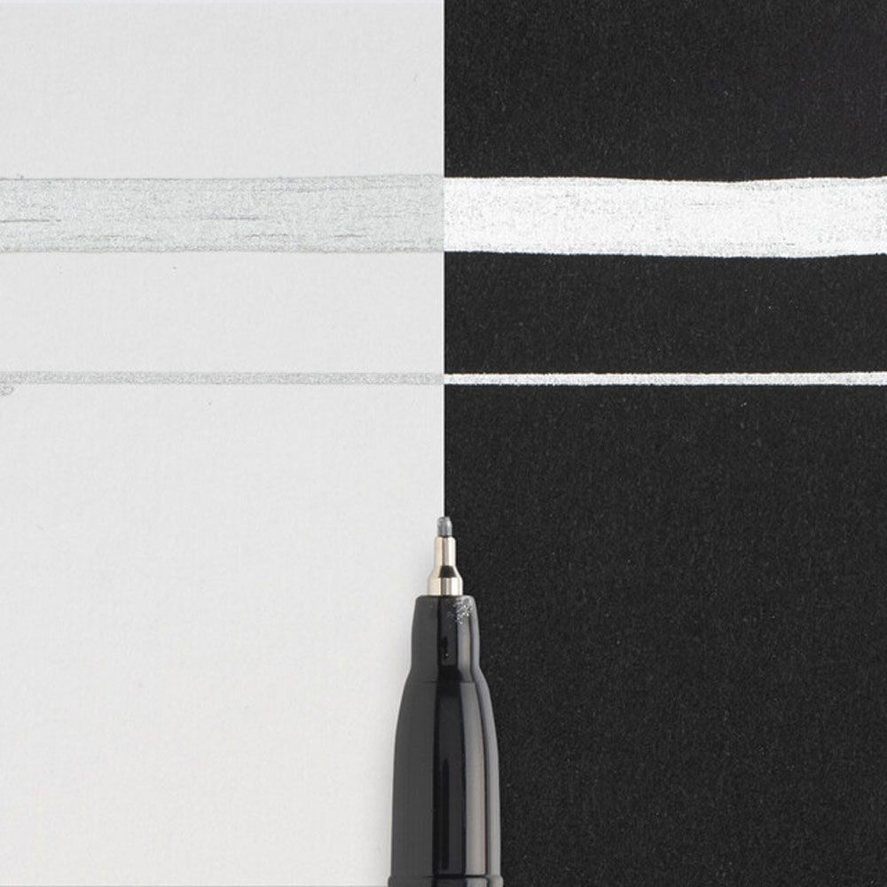 Маркер перманентный "Pen-Touch", серебро