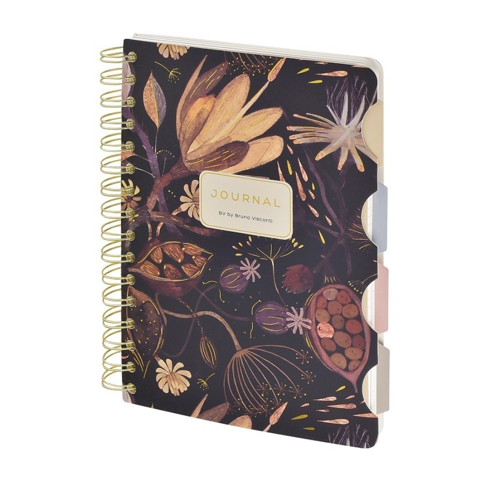 Книга записная "Flora. Ночные цветы", А5, 150х210 мм, 120 листов, черный