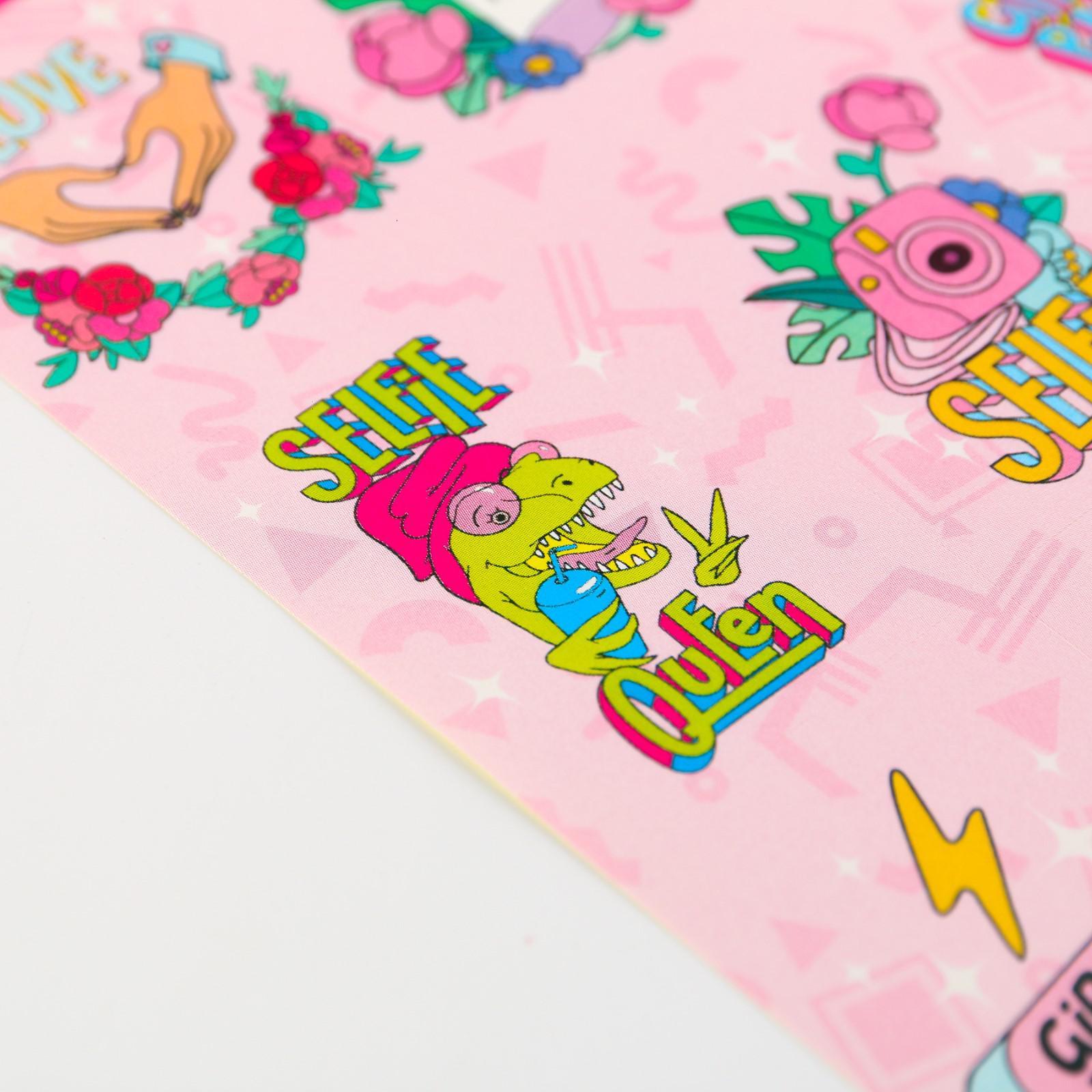 Наклейка бумажная "Молодежные", 1 лист 11x15.5 см