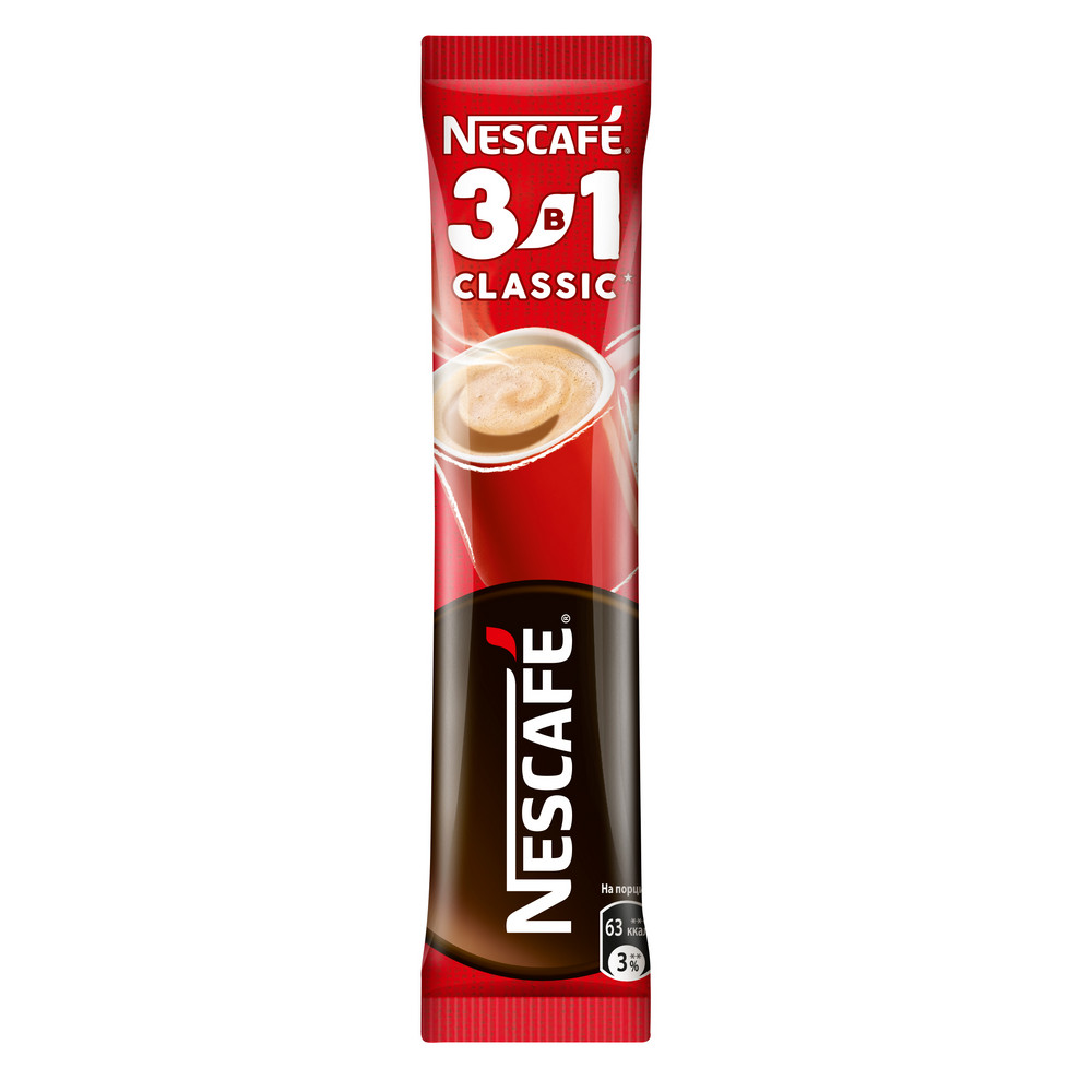 Кофейный напиток "Nescafe" 3в1 классик, растворимый, 14.5 г - 12