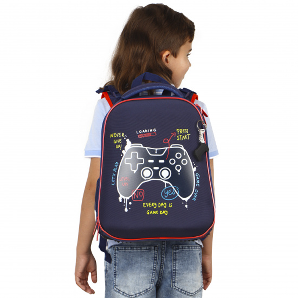 Рюкзак школьный "ERGO First Game Day",синий, красный - 9