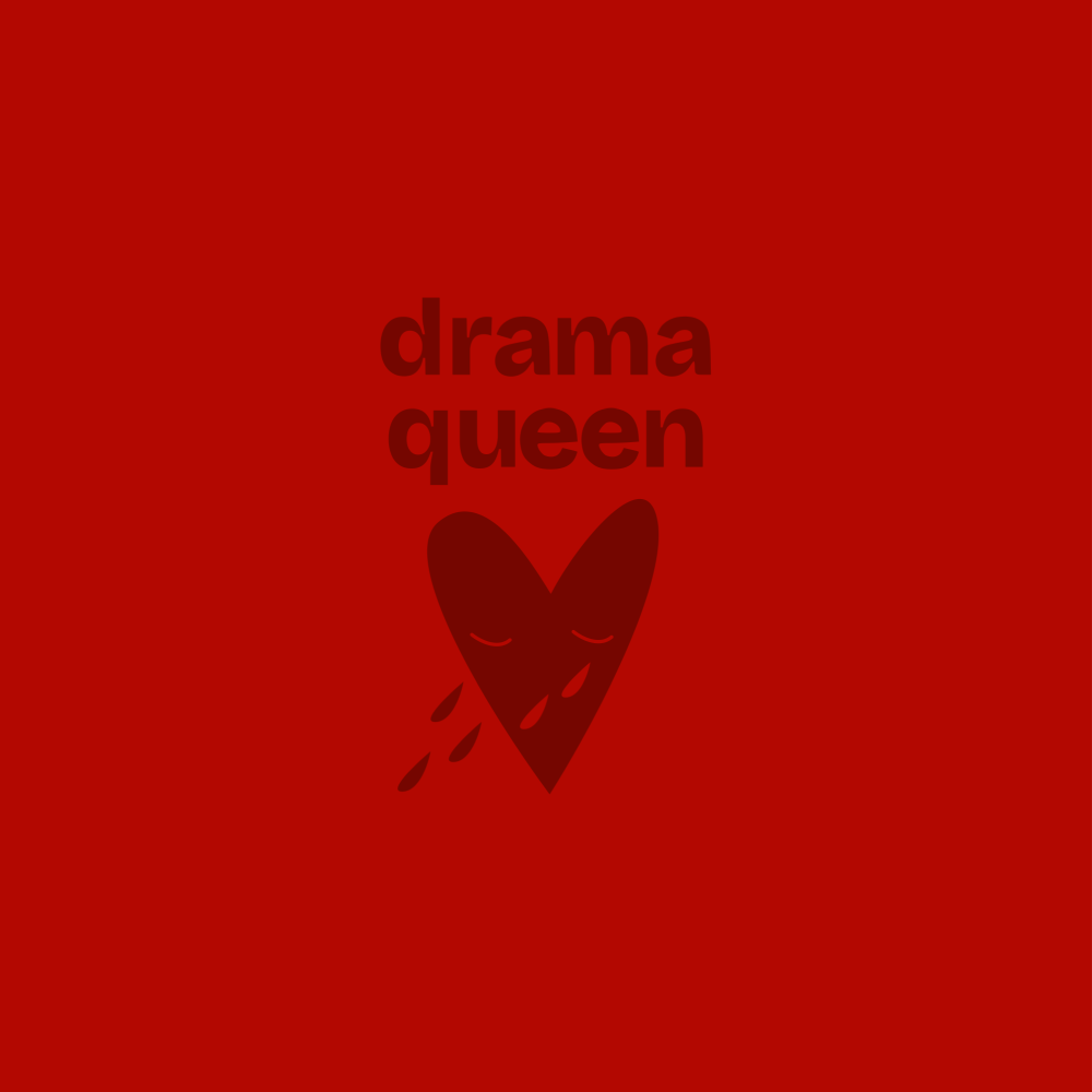 Бизнес тетрадь А5 «Drama Queen» soft touch, красный