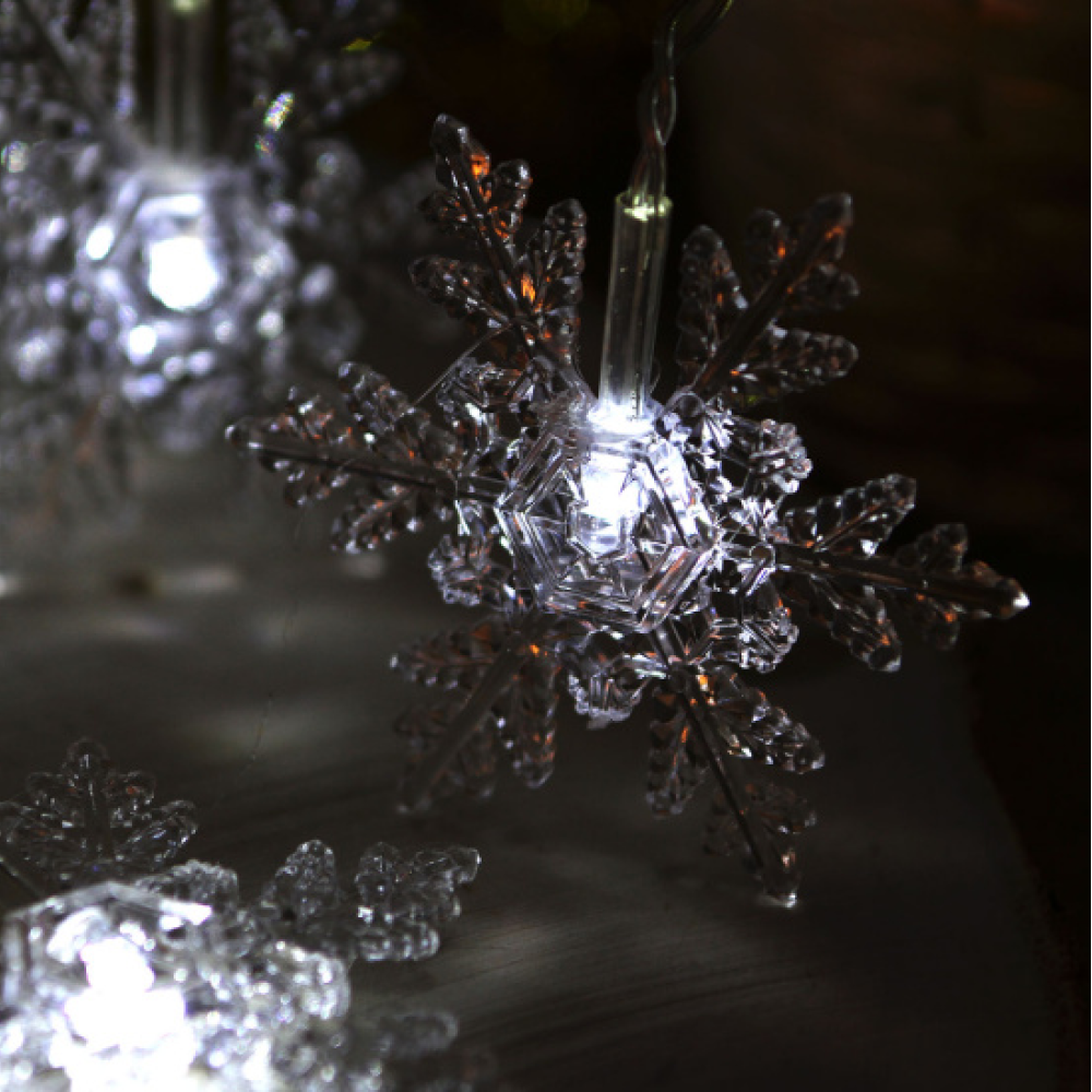 Гирлянда электрическая LED "Бахрома. Снежинка", белый - 4