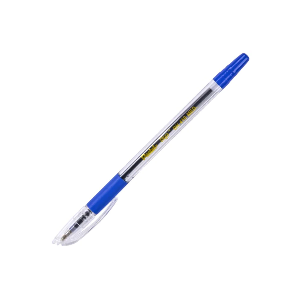 Ручка шариковая "BK410", 1.0 мм, прозрачный, стерж. синий
