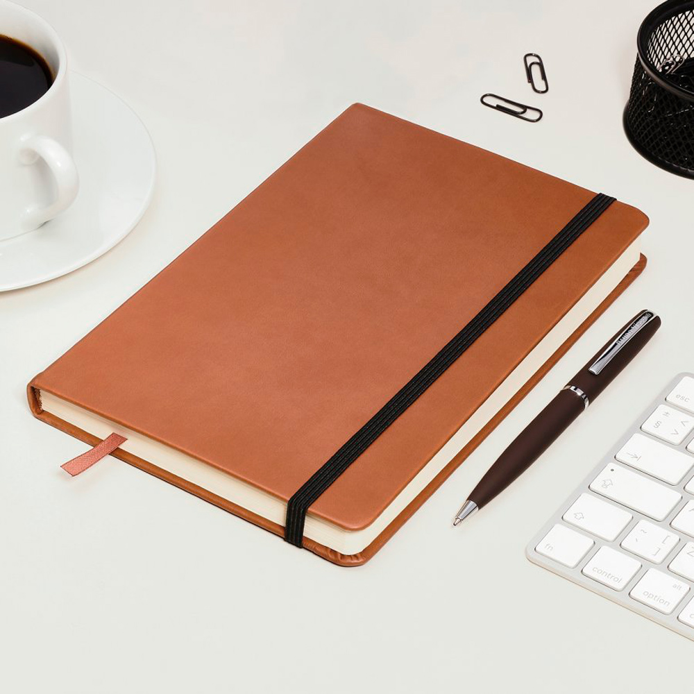 Ежедневник недатированный "Megapolis Velvet", А5, 320 страниц, светло-коричневый - 6