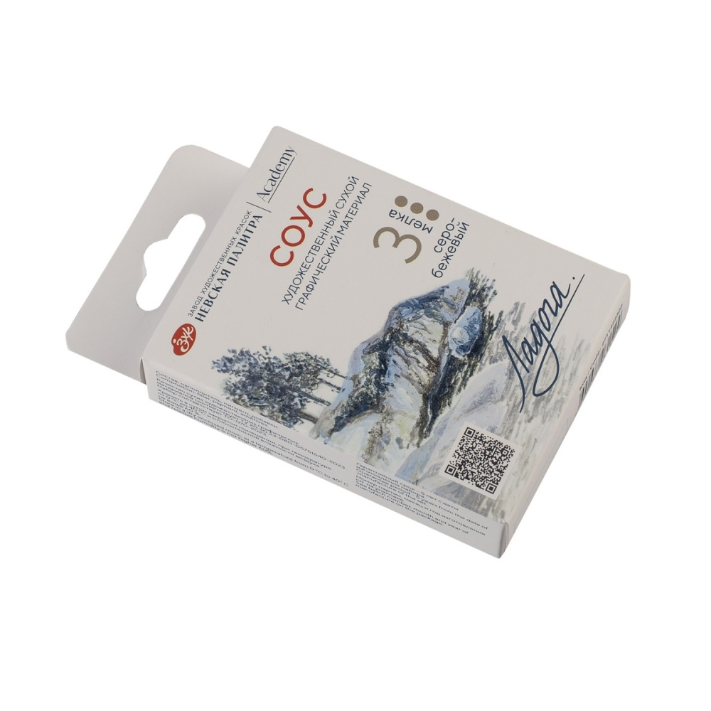 Соус "Ладога", набор мелков, 3 цвета, серо-бежевый