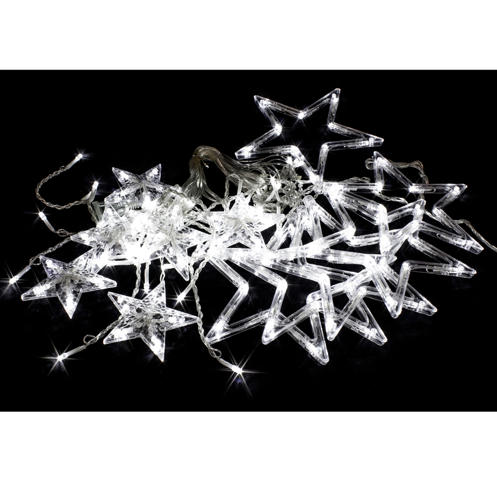 Гирлянда LED "Бахрома. Звезда s", 3 м, белый
