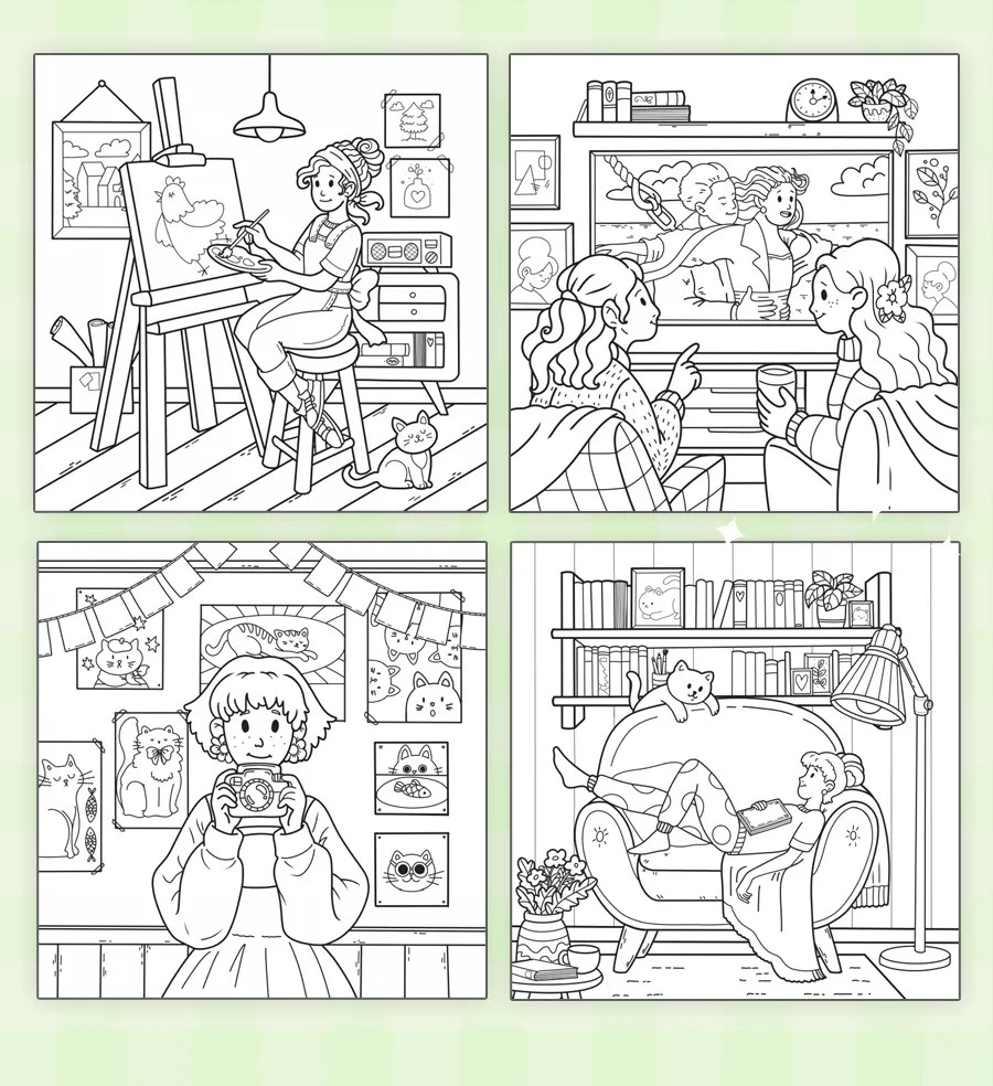 Раскраска "Уютная раскраска. Мир девчонок" - 3