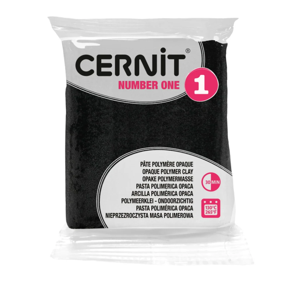 Полимерная глина "Cernit № 1 (Number One)", 56 г, 100 черный