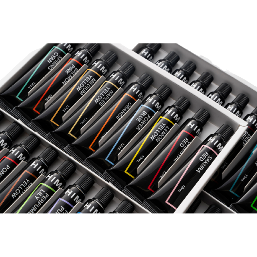 Краски акриловые "Himi.New vision", 12 цветов, тубы - 6