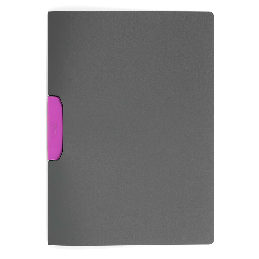 Папка с клипом "Duraswing Color", антрацит, фиолетовый клип