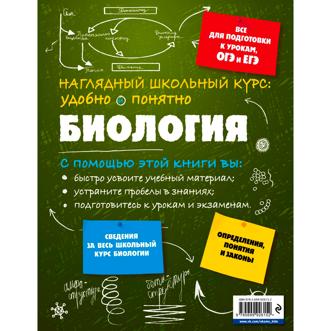 Книга "Наглядный школьный курс. Биология", Оксана Мазур, Татьяна Никитинская