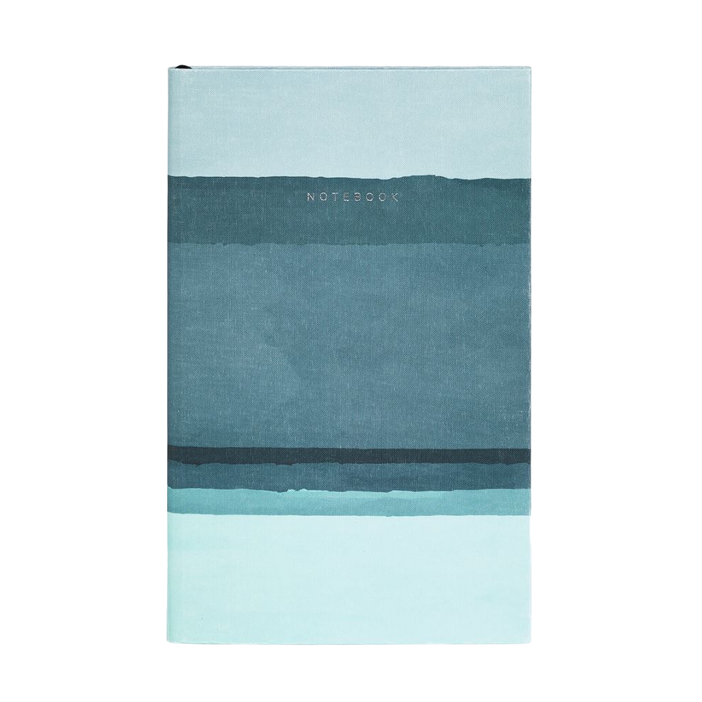 Блокнот "Stripes shadow", А4, 96 листов, линейка, голубой, срез разноцветный