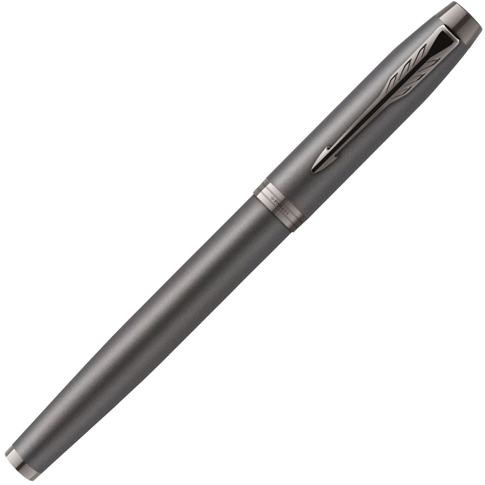 Ручка-роллер Parker "IM Monochrome T328 Bronze PVD", 0,5 мм, серый, стерж. черный