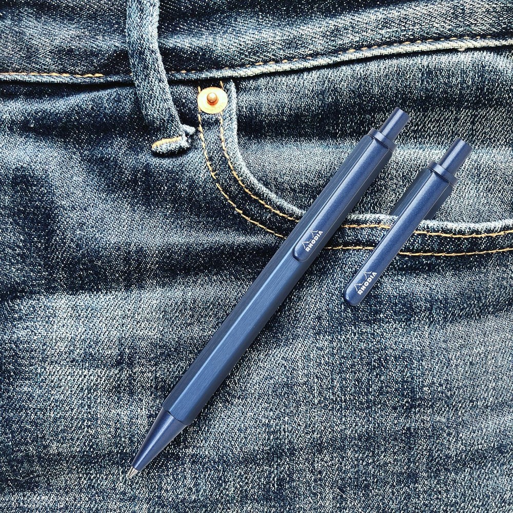 Ручка шариковая автоматическая "scRipt", 0.7 мм, глубокий синий, стерж. черный - 3