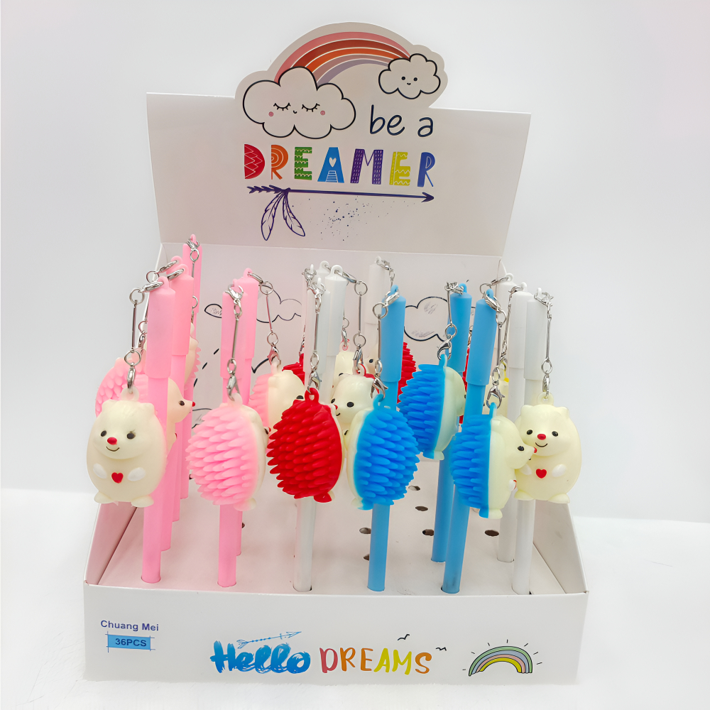 Ручка шариковая "Ёжик", 0,5 мм, пластик, ассорти, синий