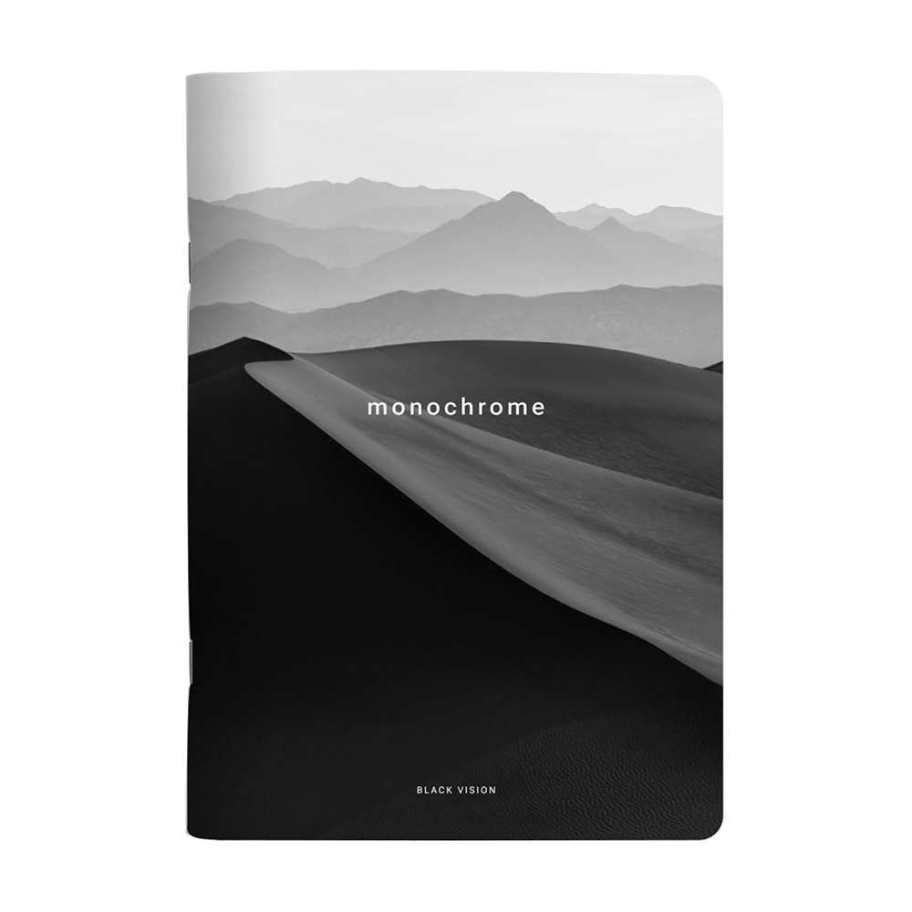 Тетрадь "Dune горизонт", A5, 40 листов, клетка, скоба сбоку, черный