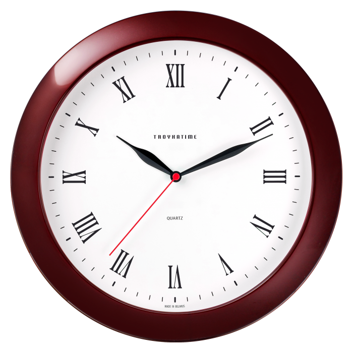 Часы настенные "963643", бордовый