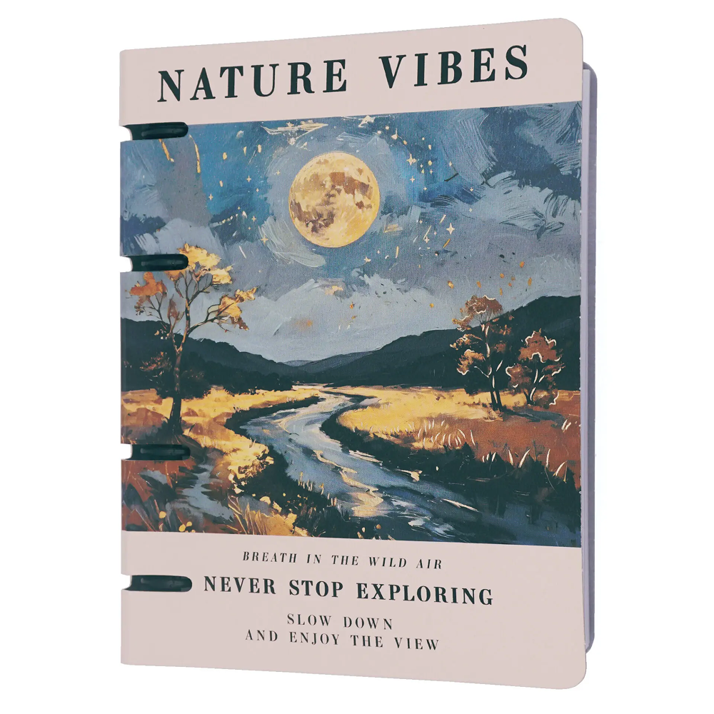 Тетрадь "Jane. Nature Vibes", А5, 120 листов, клетка, на кольцах, бежевый