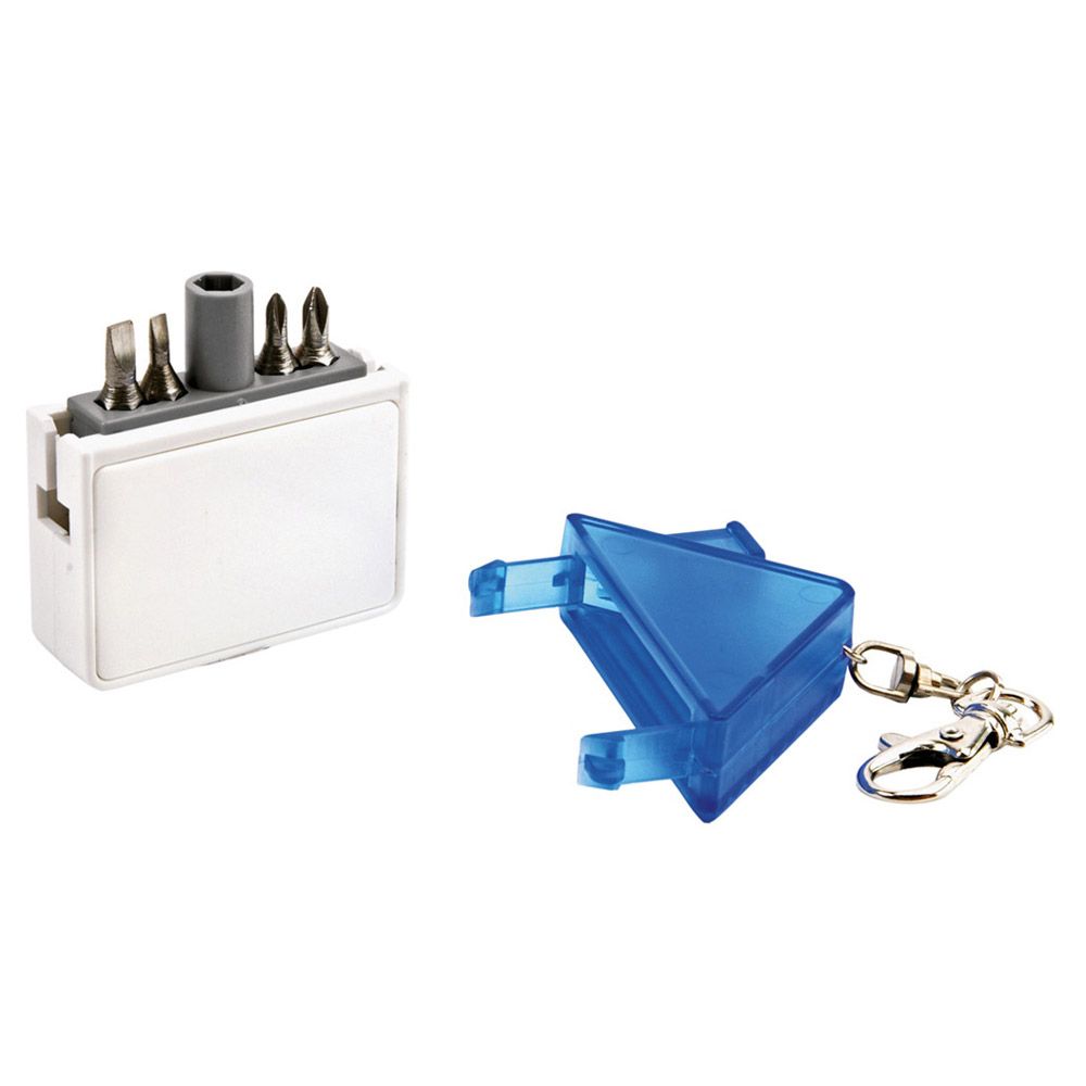 Набор отверток-брелок "Домик", белый, синий