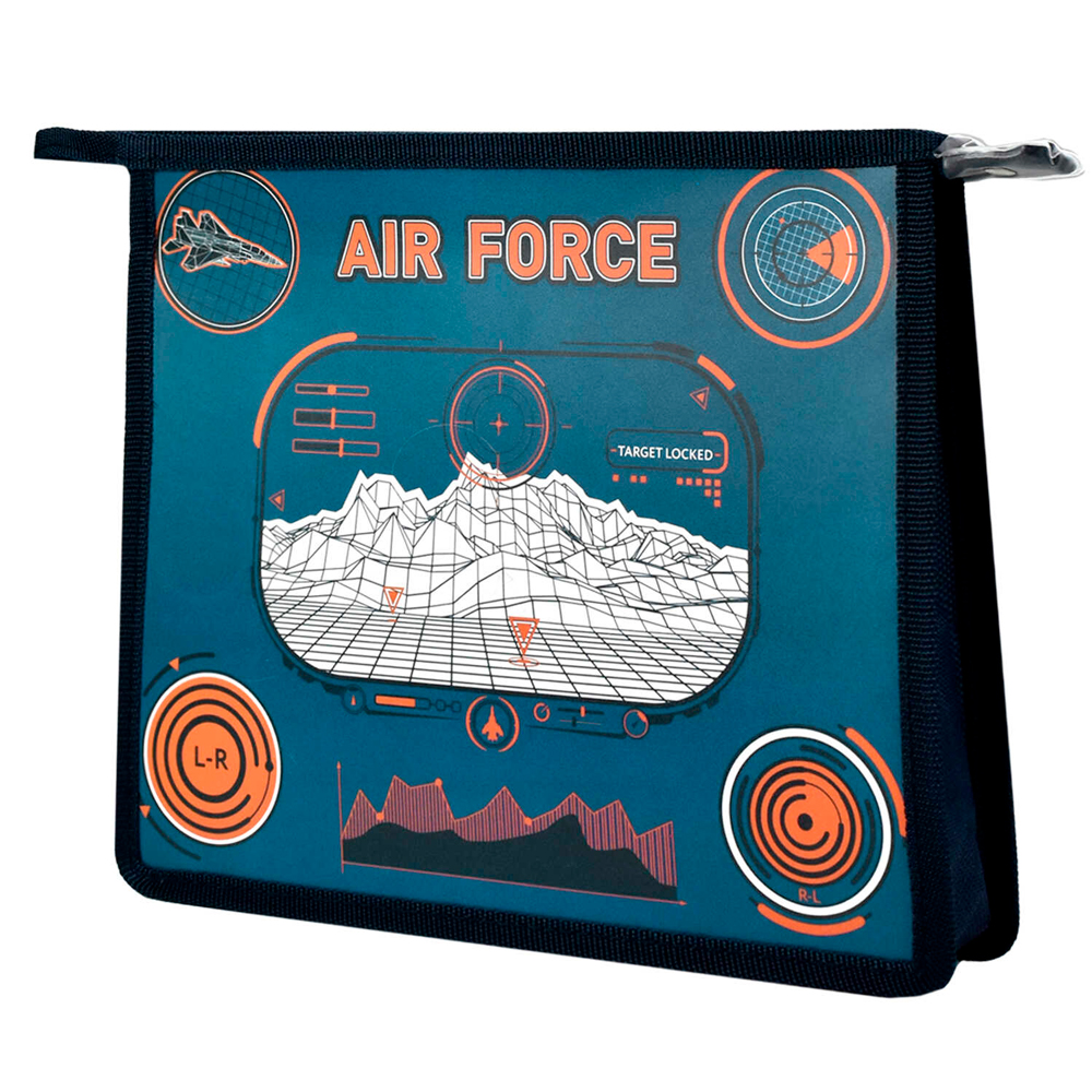 Папка для тетрадей "Истребитель", А5, на молнии, синий