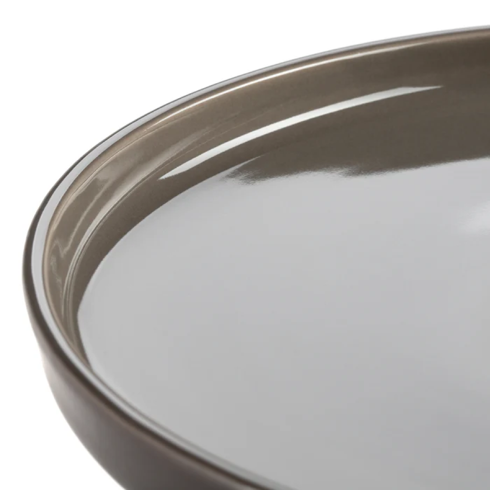 Тарелка керамическая "ROMA", 22 см, серо-коричневый - 3