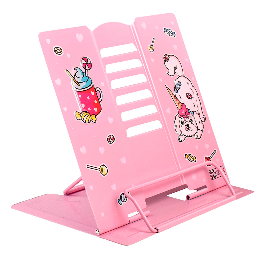 Подставка для книг "Щенок сладкоежка", розовый