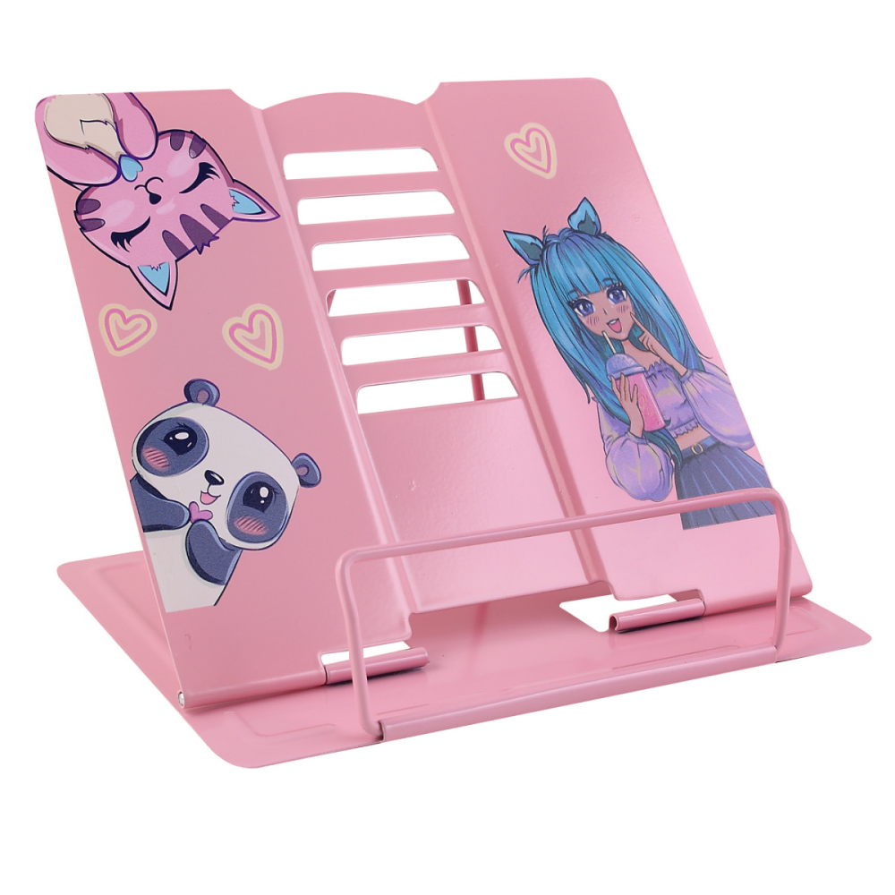 Подставка для книг "Anime Girl", металл, розовый