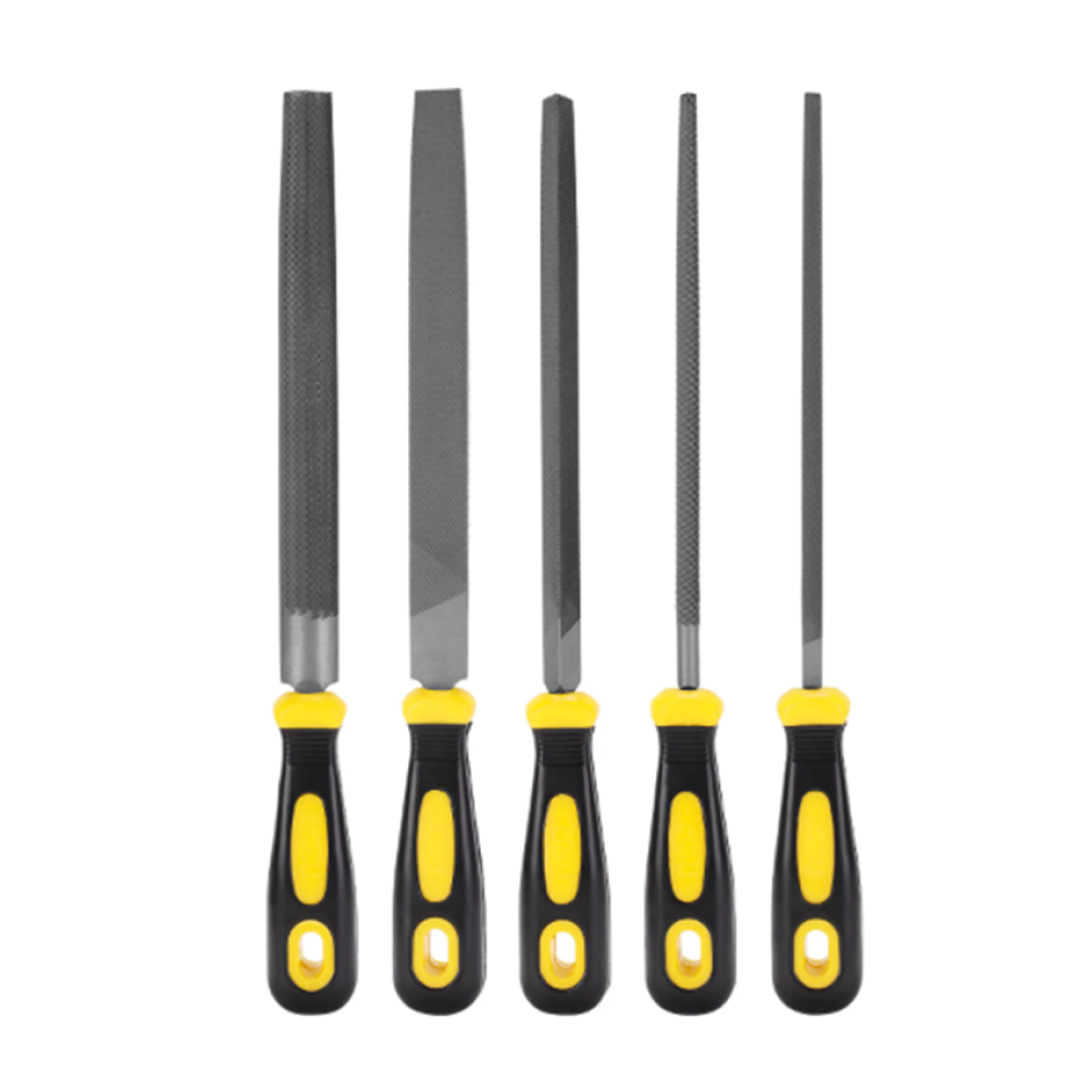 Набор напильников Deli "EDL352085", 5 шт, 310 мм, черный, желтый
