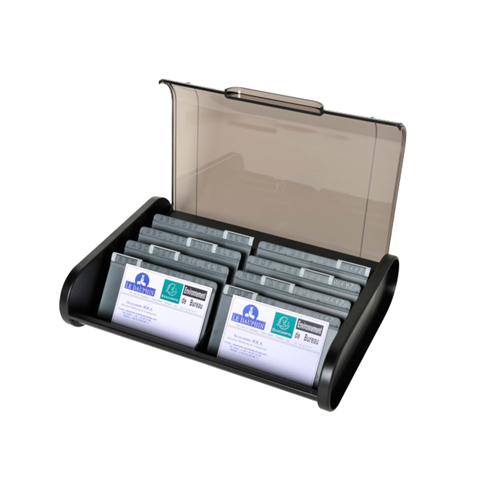 Визитница настольная "Topline", 245x180 мм, 400 карт, черный 