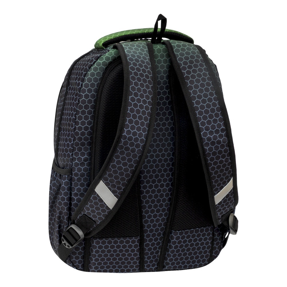 Рюкзак для учащихся начальных классов "Hexagon Green Ombre", зеленый - 3