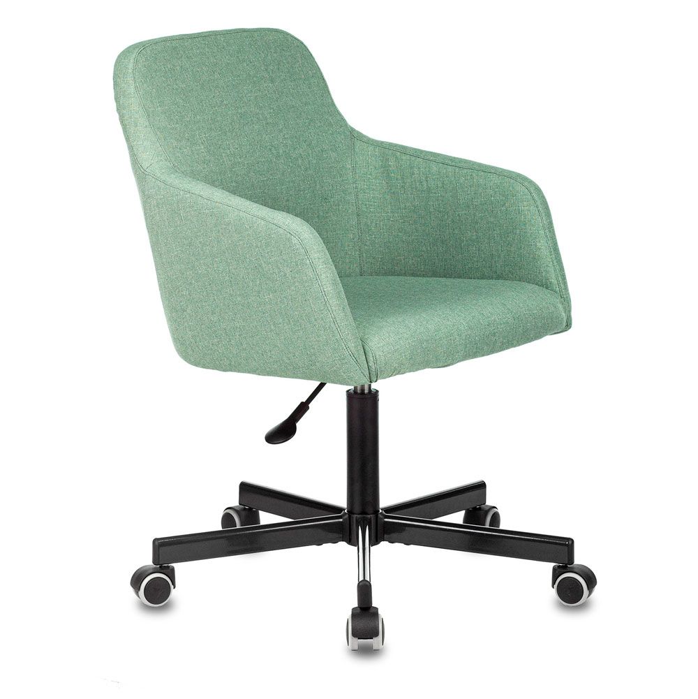 Кресло для персонала Бюрократ "CH-380M", металл, ткань, зеленый