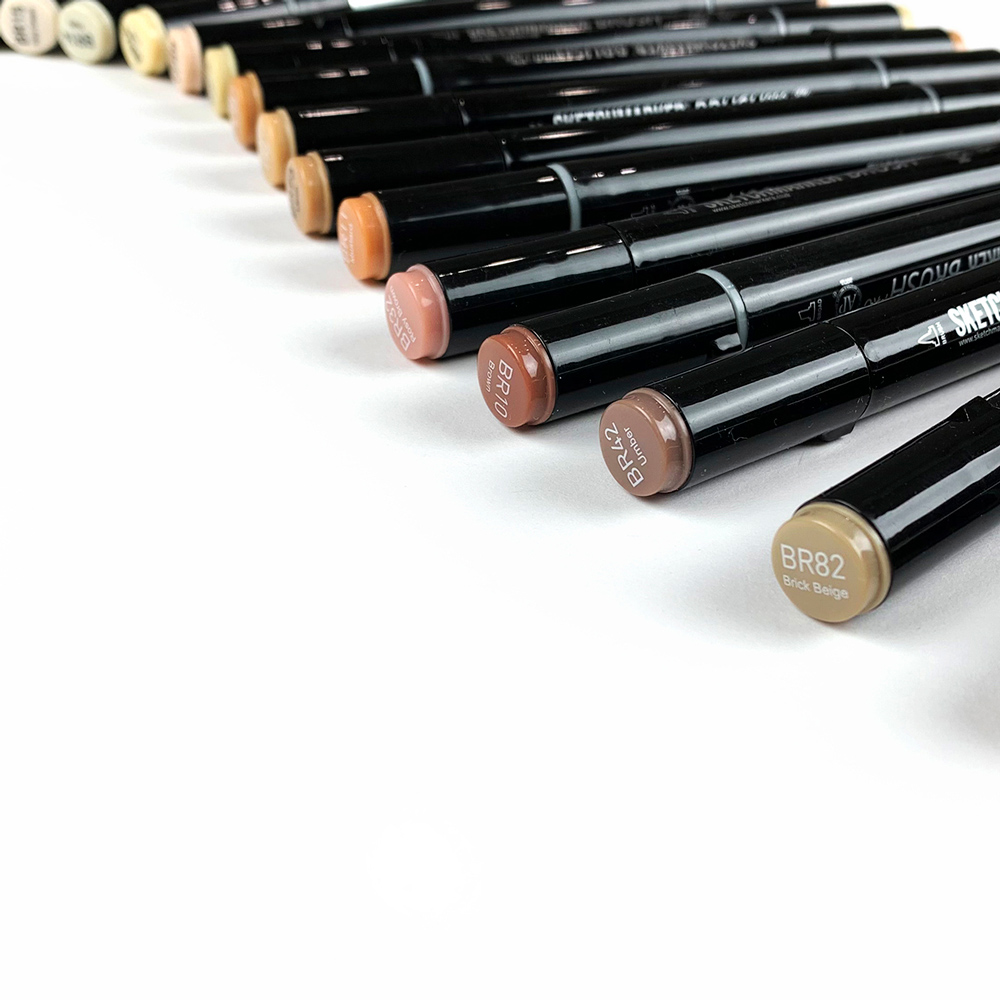 Маркер перманентный двусторонний "Sketchmarker Brush", R51 увядшая роза - 3