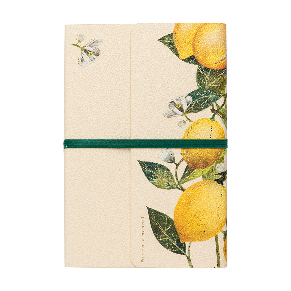 Ежедневник недатированный  "Fauna. Paradise. Lemons", А5, 192 страниц, линейка, желтый