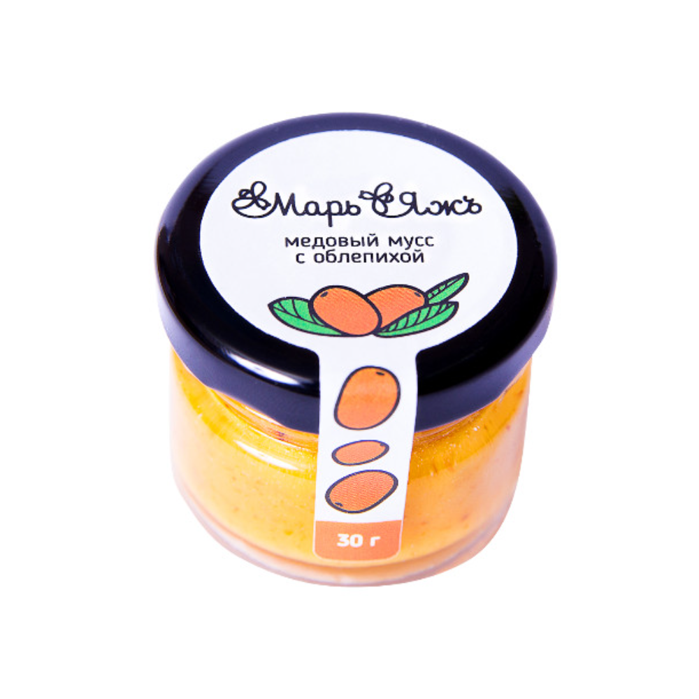 Медовый мусс "МарьЯжъ" с облепихой, 30 гр 