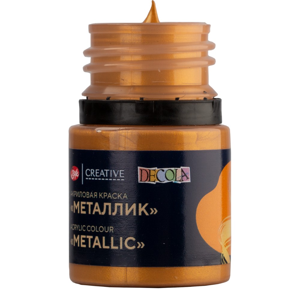 Краска акриловая металлик "Декола", 968 золото ацтеков, 20 мл., банка - 4