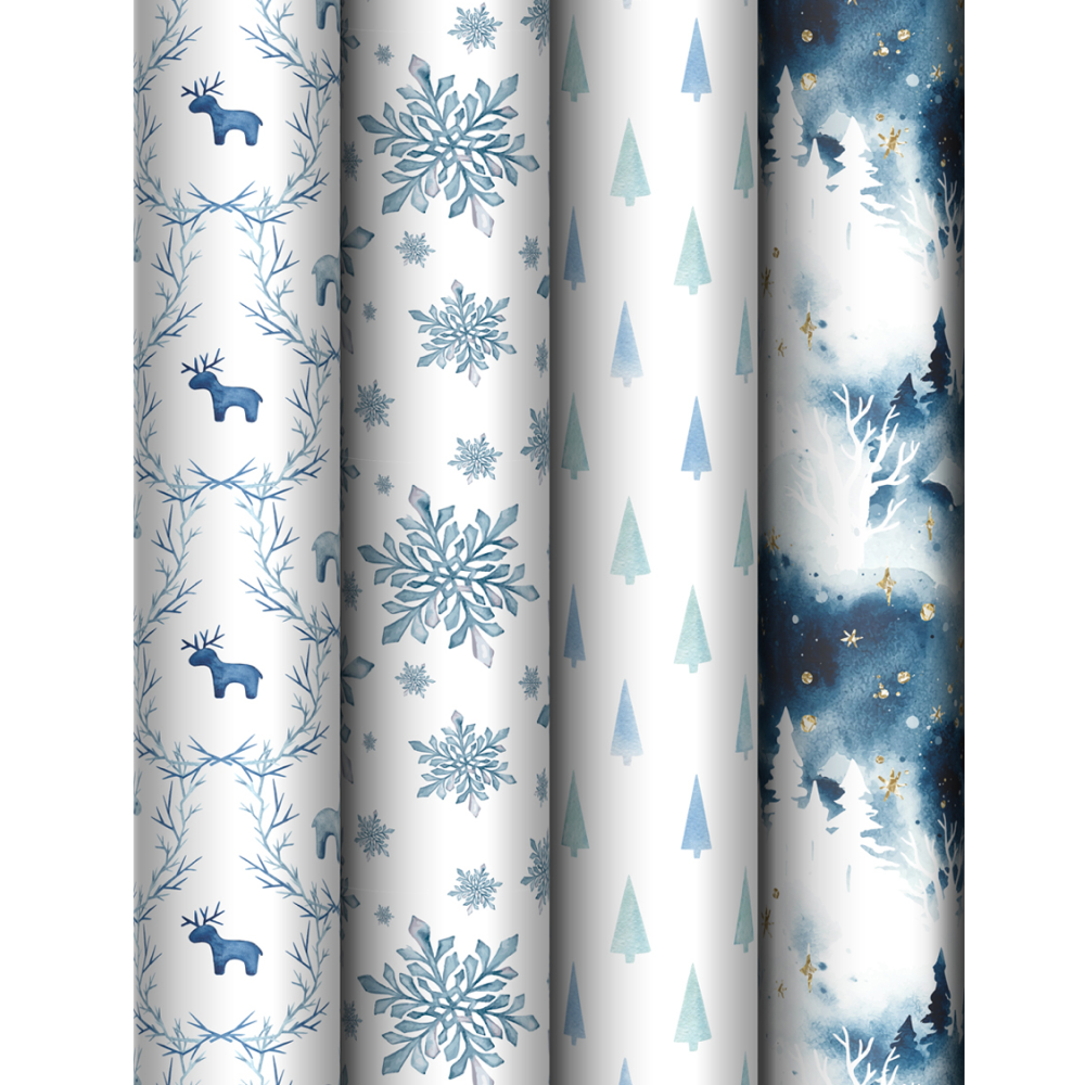 Бумага декоративная в рулоне "Christmas toys", 1х0.7 м, ассорти