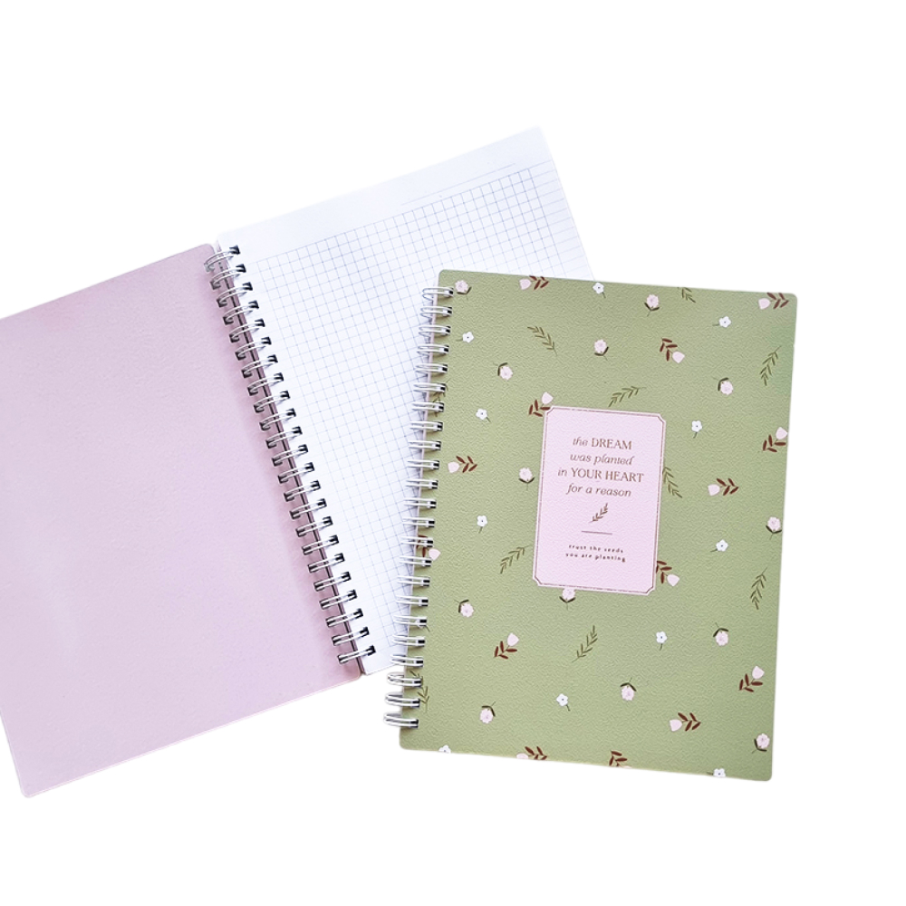 Тетрадь "April", А5, 96 листов, клетка, зеленый