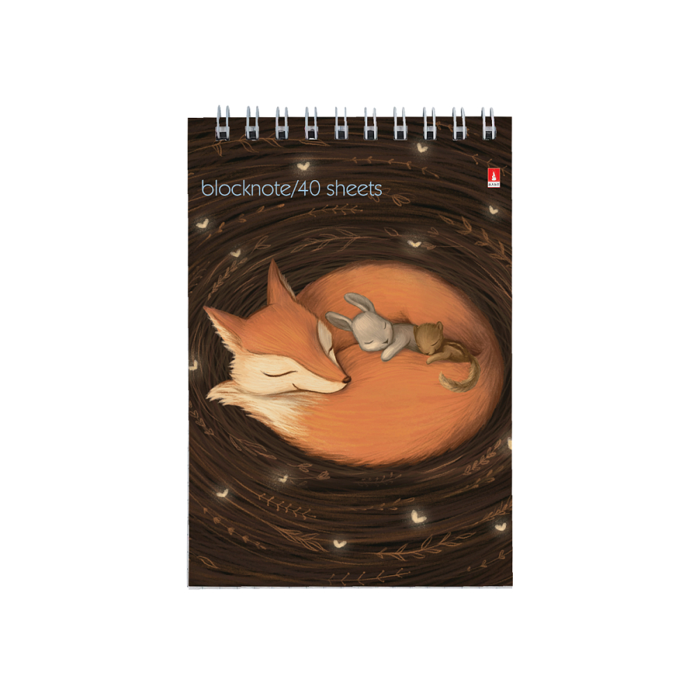 Блокнот "Волшебные Лисы", A6, 40 листов, в клетку, ассорти - 3