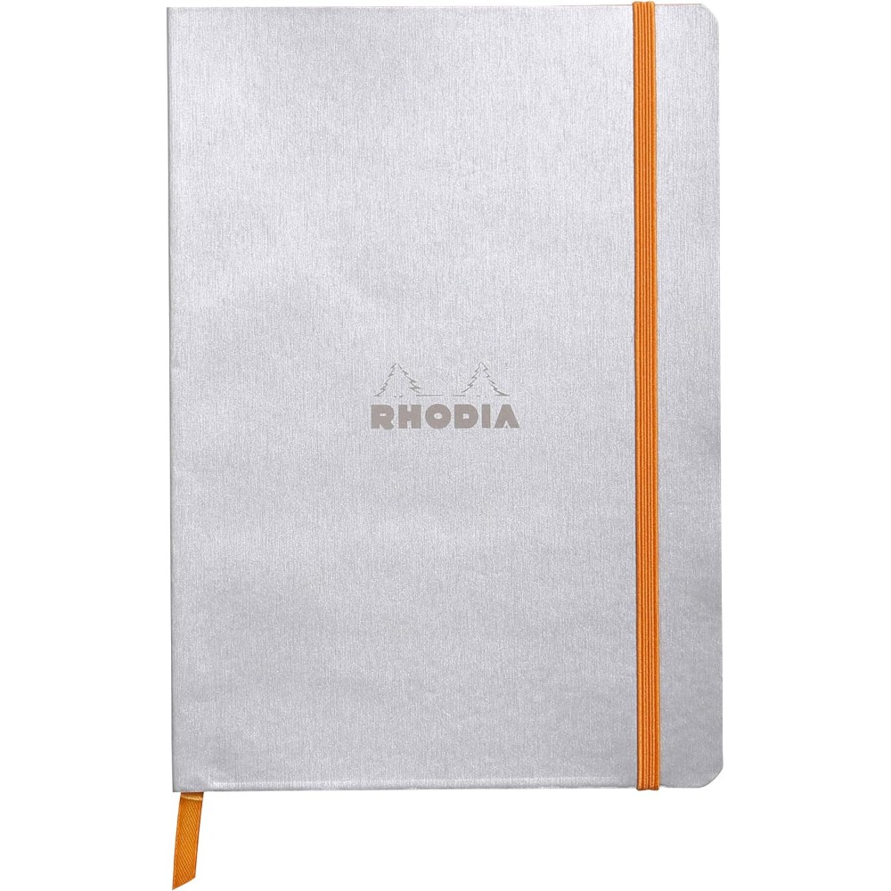 Блокнот Clairefontaine Rhodia "Rhodiarama", A5, 80 листов, линейка, серебряный