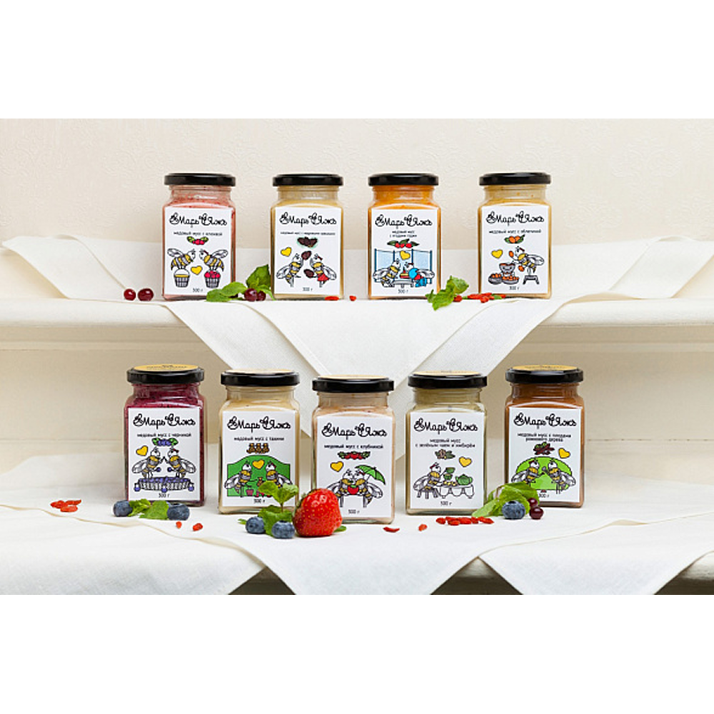 Медовый мусс "МарьЯжъ" с кедровыми орешками, 300 гр - 3