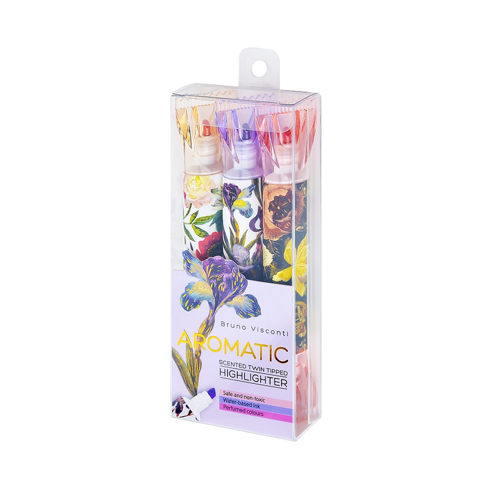 Набор маркеров текстовых “Flora”, 3 штуки, ассорти