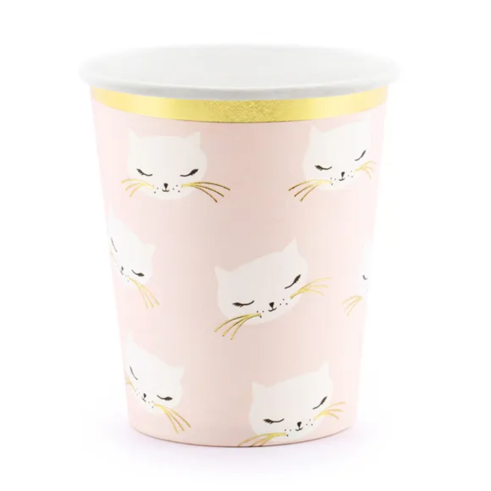 Стакан бумажные "Котики", 6 шт, 200 мл