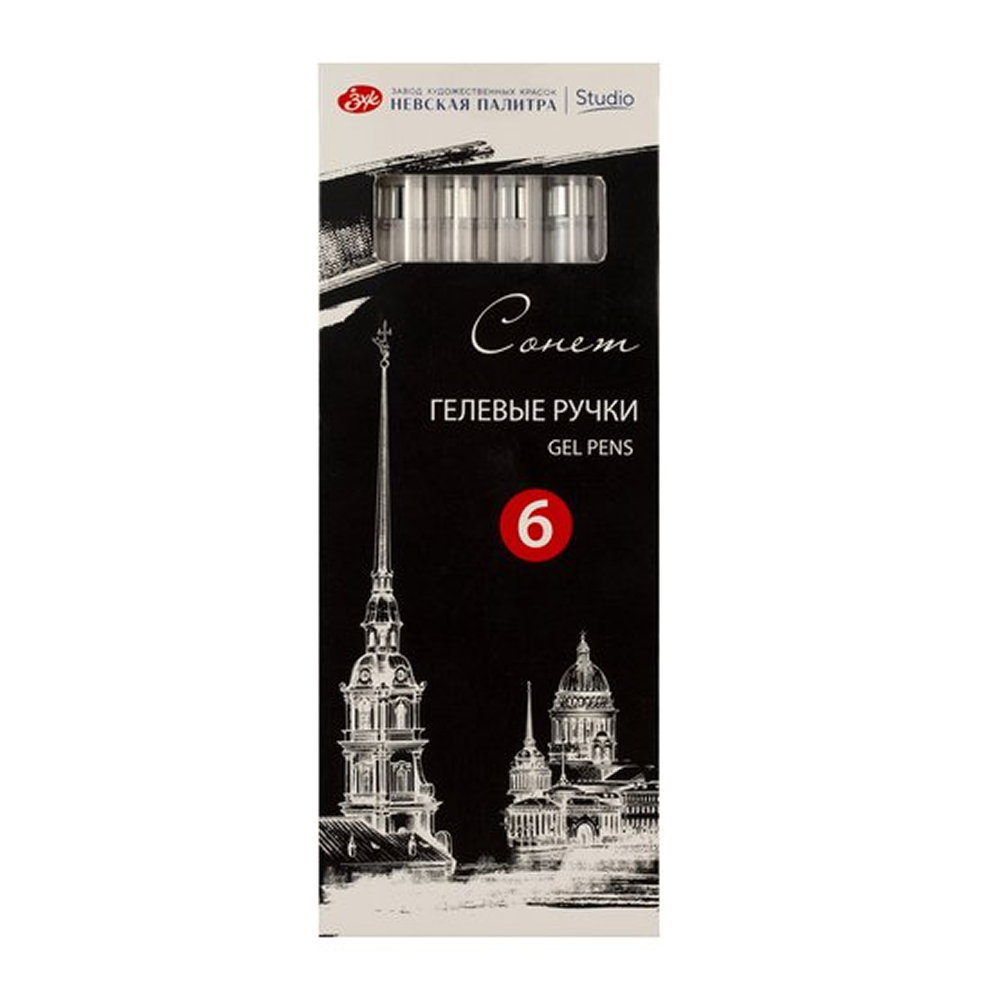 Ручка гелевая "Сонет", 1 мм, белая - 5