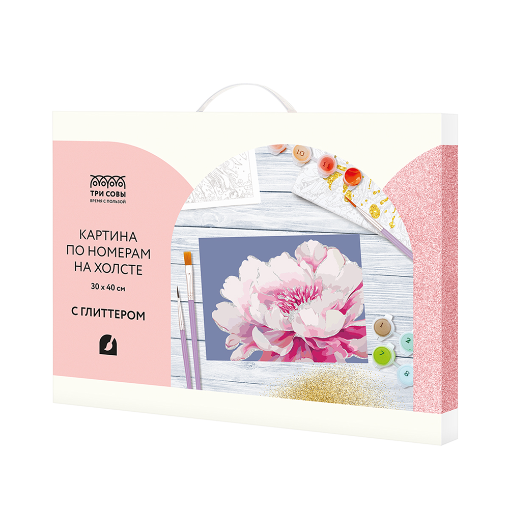 Картина по номерам "Серебро на цветке"