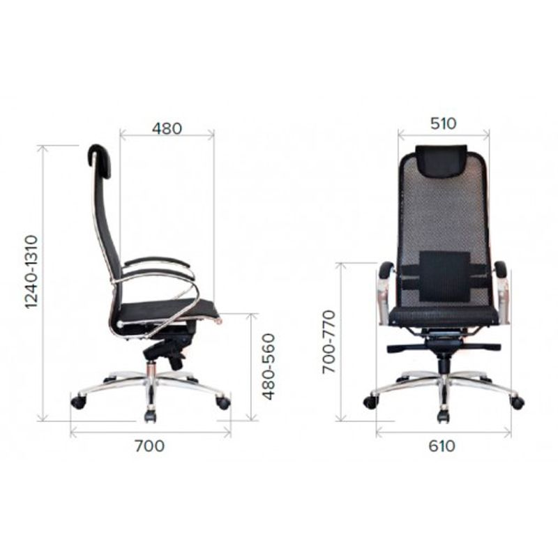 Кресло для руководителя EVERPROF "Deco", сетка, металл, черный - 4