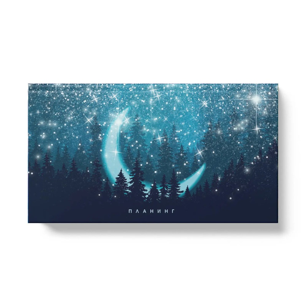 Планинг недатированный "Moonlight", 170*95*10 мм, 64 листа, темно-синий